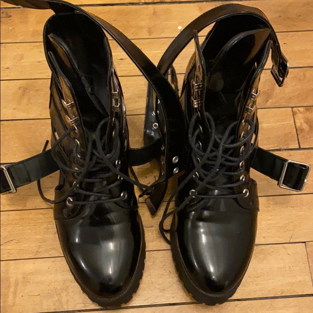 Strappy Buckled Booties